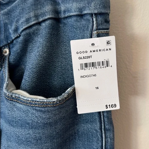 Good American NWT Good Legs Straight Leg Denim Jeans - 16 - Picture 2 of 10